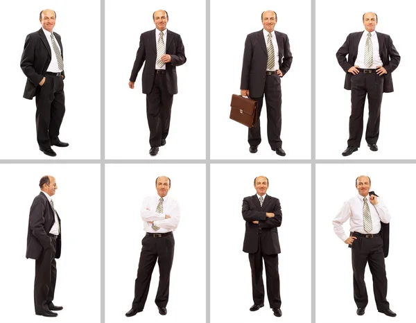 Całego Ciała Białym Tle Portret Senior Biznesmena — Zdjęcie stockowe