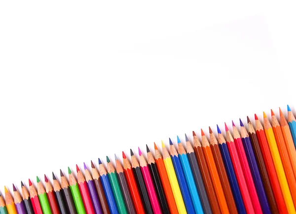 Farbują ołówek na białym tle — Zdjęcie stockowe