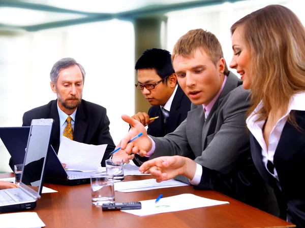 Business in a work meeting in the office — Stock Photo, Image