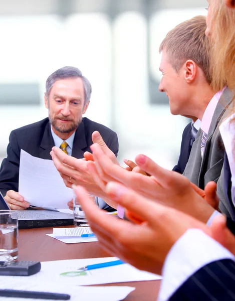 Happy Business Team Applauding Together — Stock Photo, Image