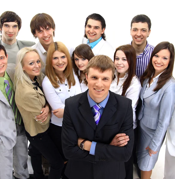 Business man and his team isolated over a white background — Stock Photo, Image