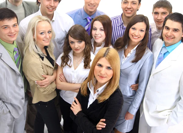 Visionary молода бізнес група - зрілий бізнесмен зі своїми колегами в — стокове фото