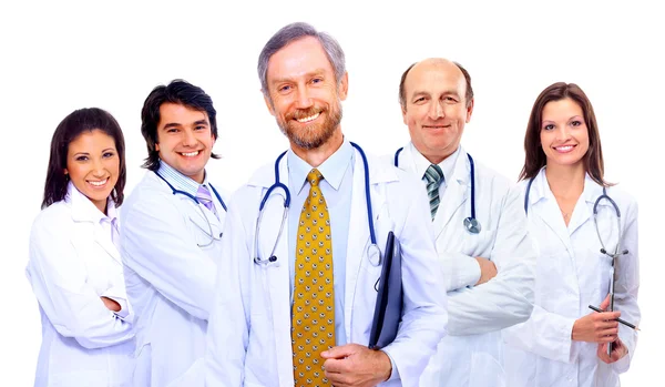 笑顔の病院の同僚のグループの肖像画一緒に立って — ストック写真