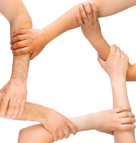 Business Linking Hands Teamwork — Stock Photo, Image