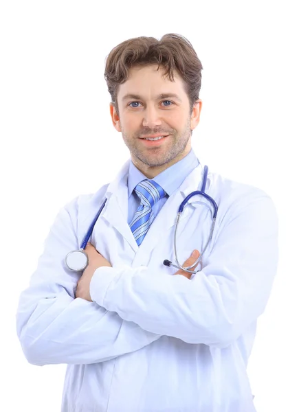 Portret uśmiechniętego dojrzałego lekarza Obraz Stockowy