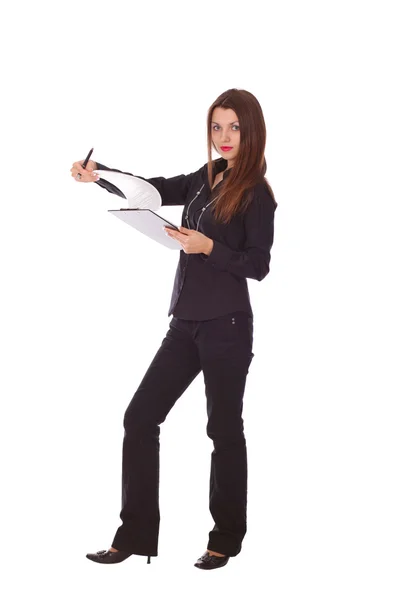 Businesswoman with documents — Stock Photo, Image