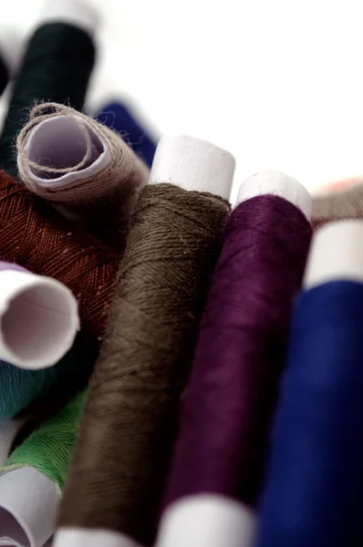 Multicolored Spools of Thread — Stock Photo, Image