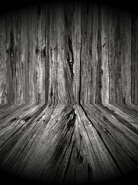 Mörkt trä rum — Stockfoto