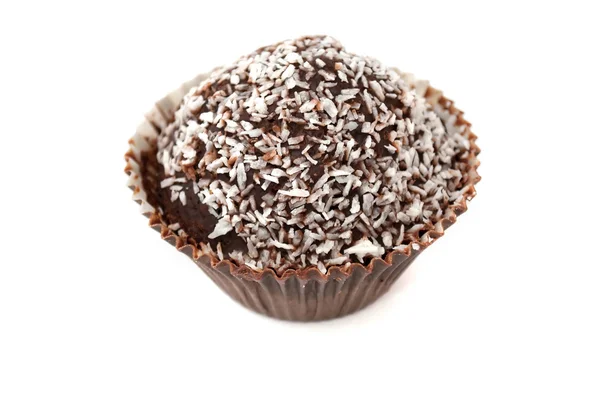 Muffin al cioccolato con patatine al cocco — Foto Stock
