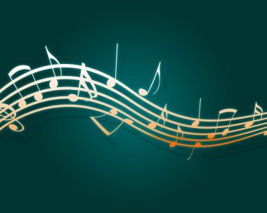 Golden Music Notes clipart