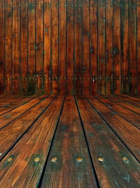 Zchátralé dřevěné pokoj — Stock fotografie