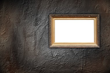 Vintage Frame on Concrete Wall clipart