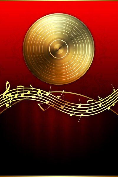 Golden Disc and Music Notes