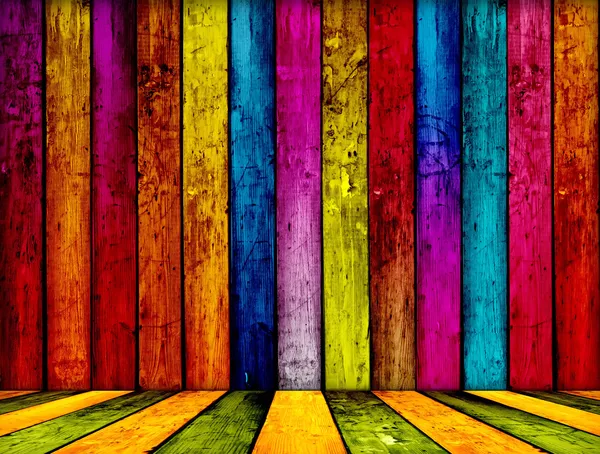 Разноцветный вуден-рум — стоковое фото