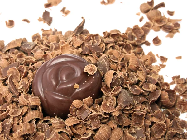 Цукерки в шоколаді, щебені — стокове фото