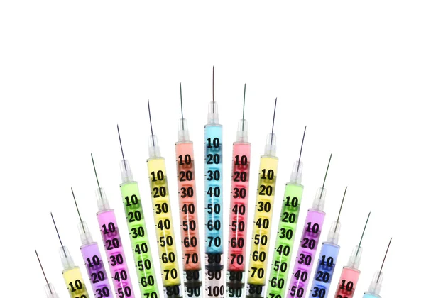 Multicolored Syringes — Stock Photo, Image