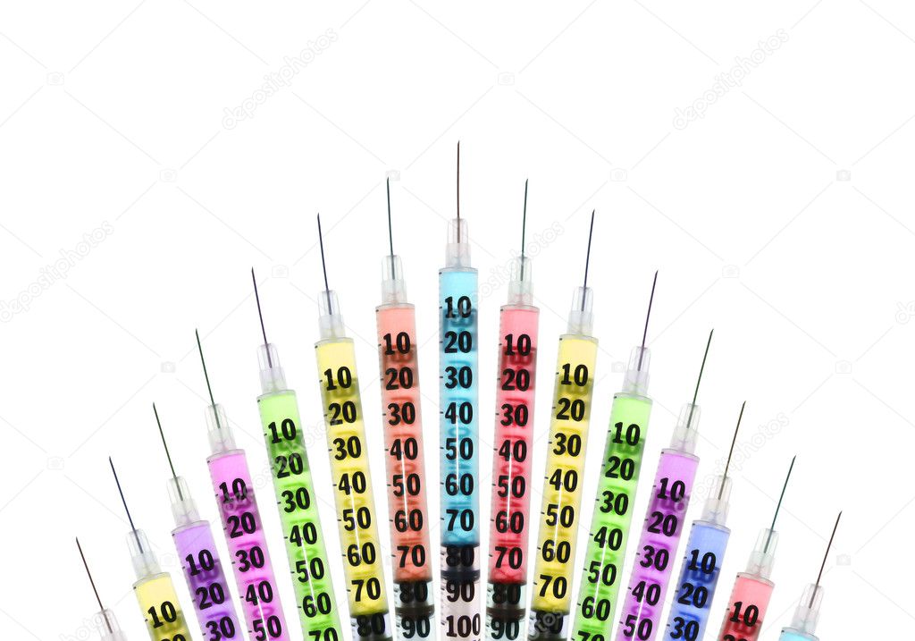 Multicolored Syringes