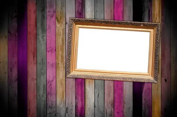 Titled Frame on Wooden Wall — Stock Photo, Image