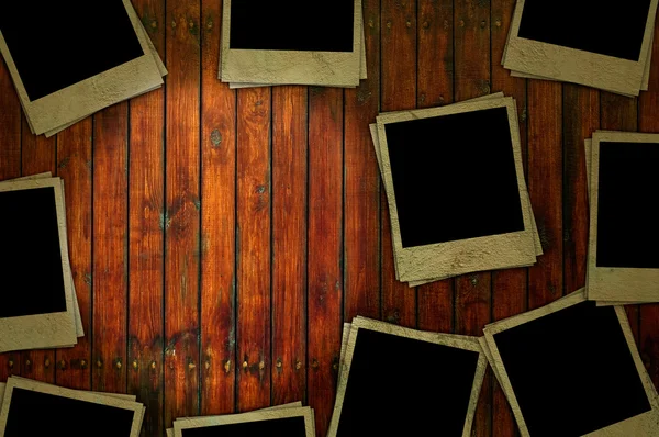 Grungy Foto su sfondo di legno — Foto Stock