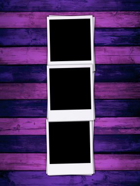 Blank Photos on Purple Background clipart