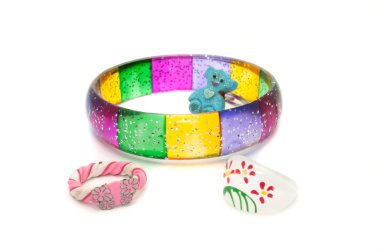 Children's Bracelet And Rings clipart