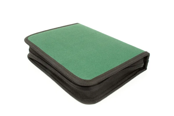 Caso Zipper verde — Fotografia de Stock