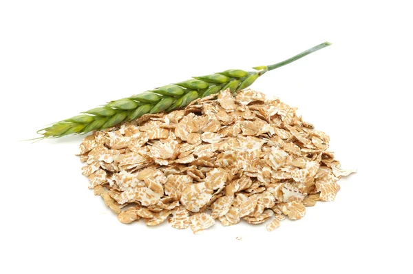 Wheat Flakes And Ear — Stock Photo, Image