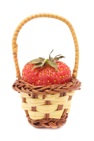 Strawberry in Basket — Stock Photo, Image