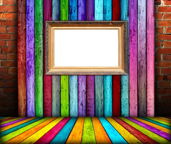 Blank Frame in Creative Room — Stock Photo, Image