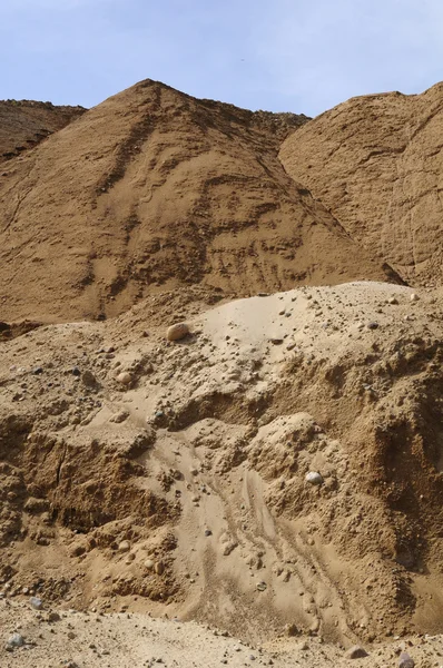 在采石场的沙山 — 图库照片
