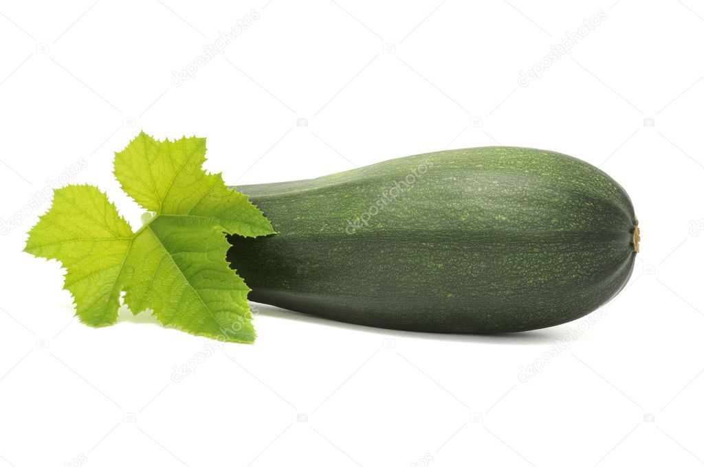 Zucchini with Green Leaf