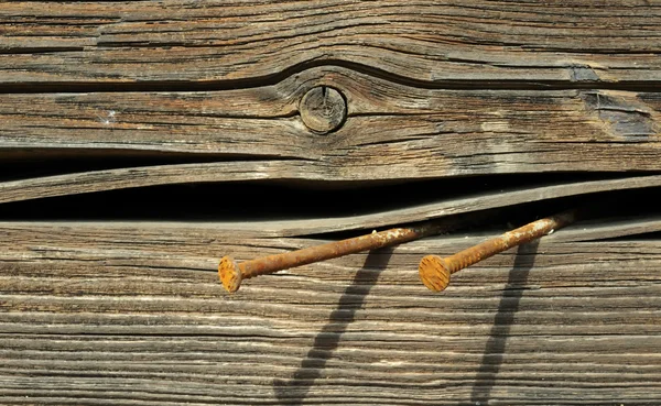 Clous en planches de bois — Photo