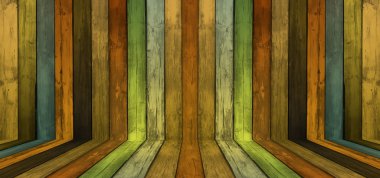 Multicolored Wooden Room clipart