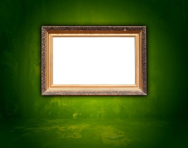 Picture Frame in Empty Room clipart