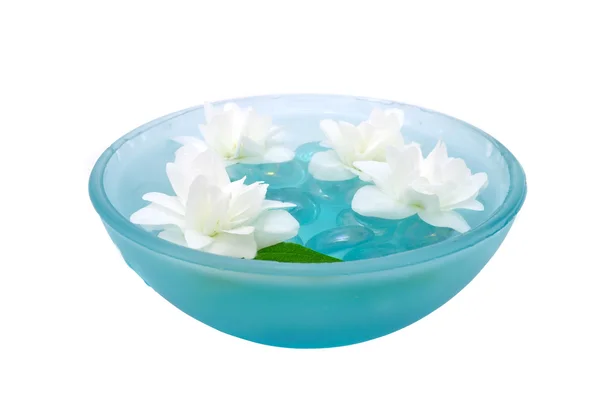 Jasmine Flowers Floating in Bowl — Stock Photo, Image