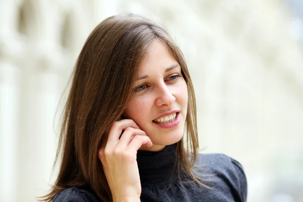 Mulher com telefone móvel — Fotografia de Stock