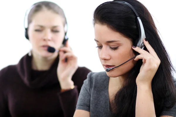 Business women with headset — Stock Photo, Image