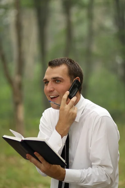Calling by phone — Stock Photo, Image
