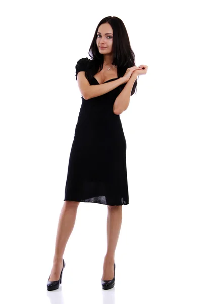 Volledige lengte van een mooie jonge vrouw in jurk — Stockfoto