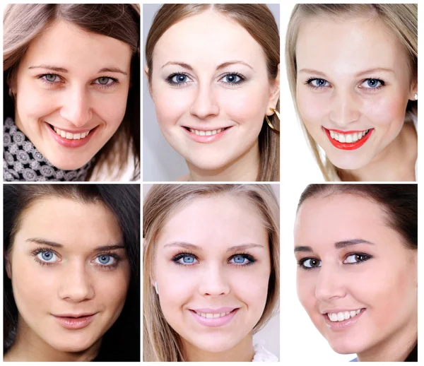 Porträtt av vackra unga kvinnor — Stockfoto