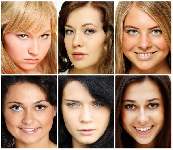 Retrato de mujeres jóvenes y hermosas — Foto de Stock