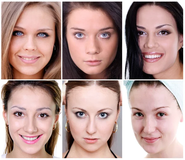 Retrato de mujeres jóvenes y hermosas —  Fotos de Stock