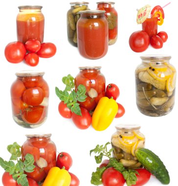 Mixed canned vegetables clipart