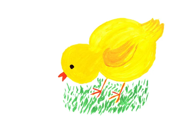 Drawn chicken — Stock Photo, Image