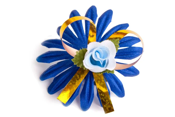 Artificial dark blue flower — Stock Photo, Image