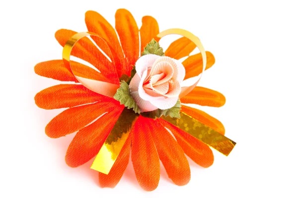 Kunstmatige oranje bloem — Stockfoto