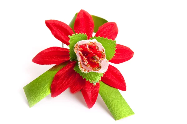 Fleur rouge artificielle — Photo