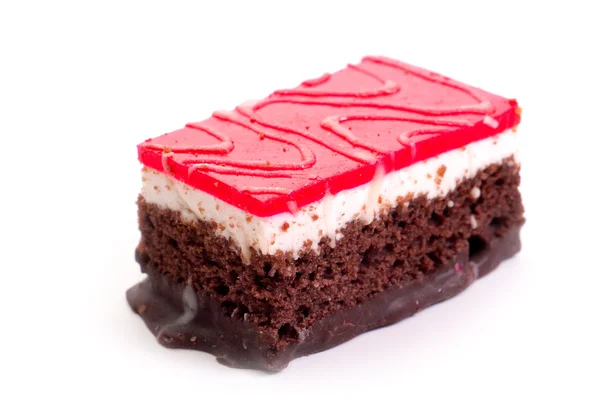 Chocolate slice of cake — Stock Photo, Image