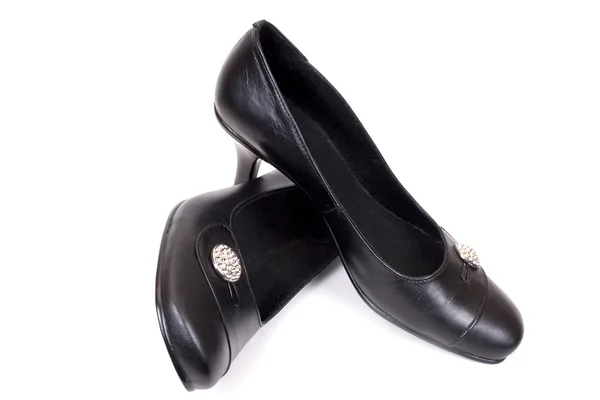 Fekete asszonyos cipő — Stock Fotó