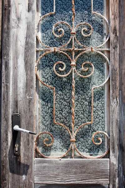 Door with glass — Stock Photo, Image